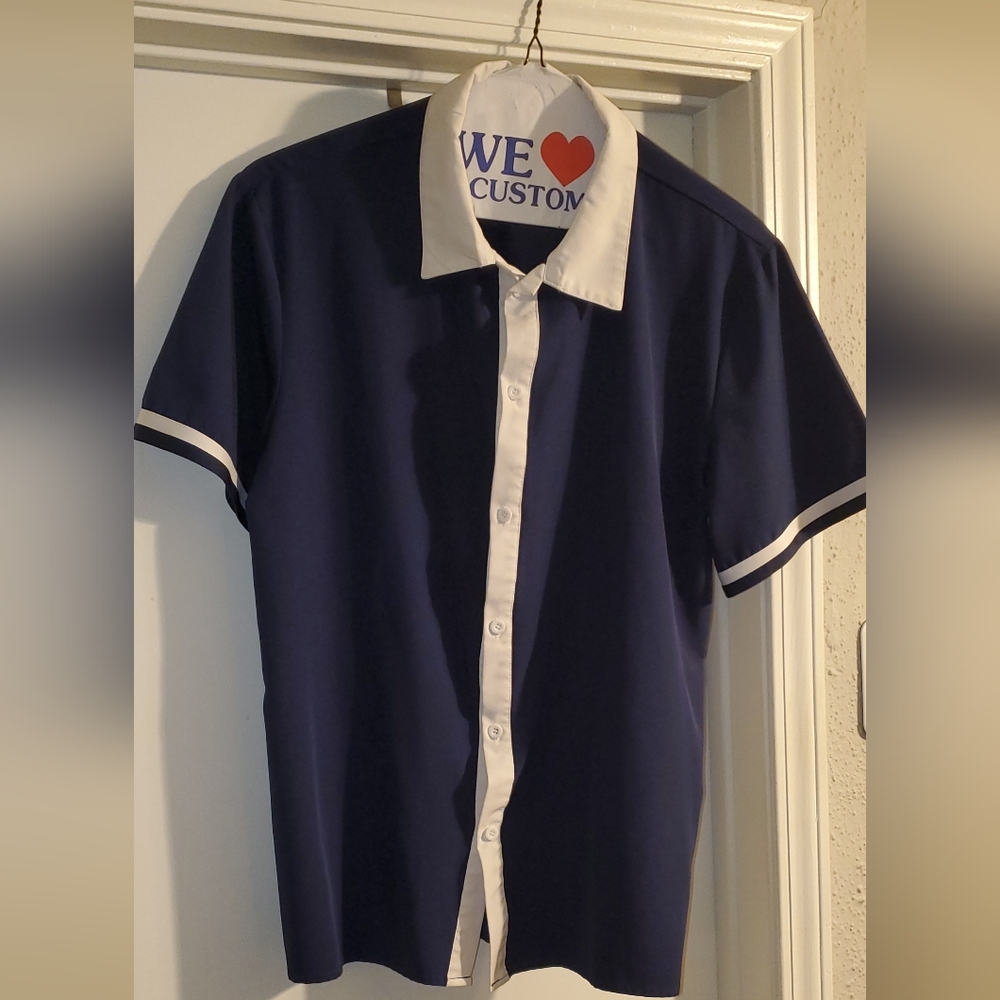 Shein Navy Blue Button Up Shirt